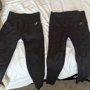 Gymshark Black Textured Leggings Duo
